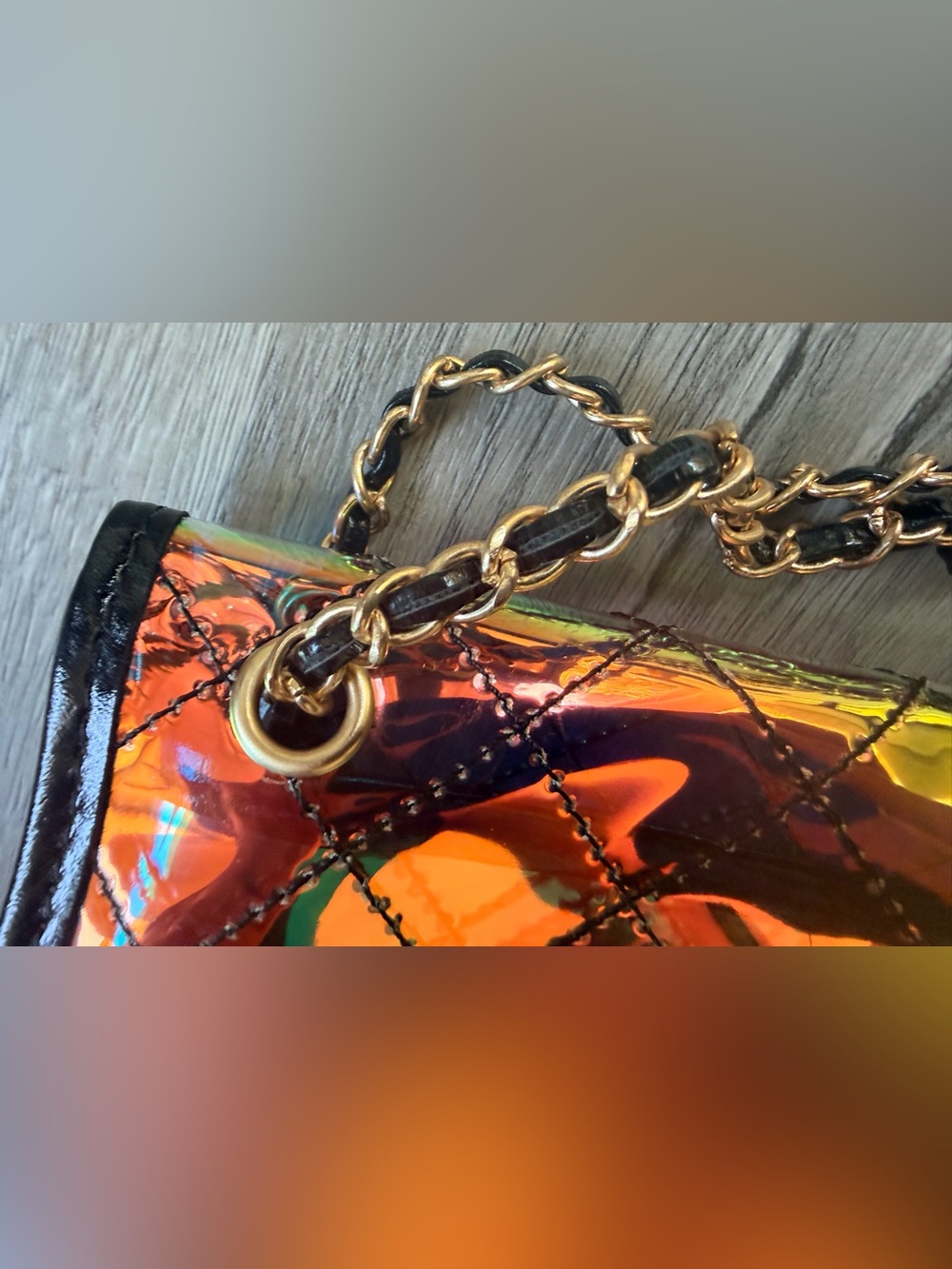 NEW in Box FULL SET Chanel Iridescent & Black Reissue Handbag w Gold Hardware - Picture 10 of 15